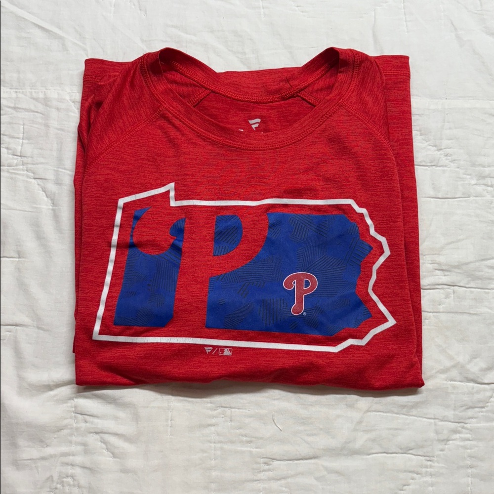 Fanatics Philadelphia Phillies MLB Red Short Sleeve Dri-FIT Performance Tee - Picture 5 of 6